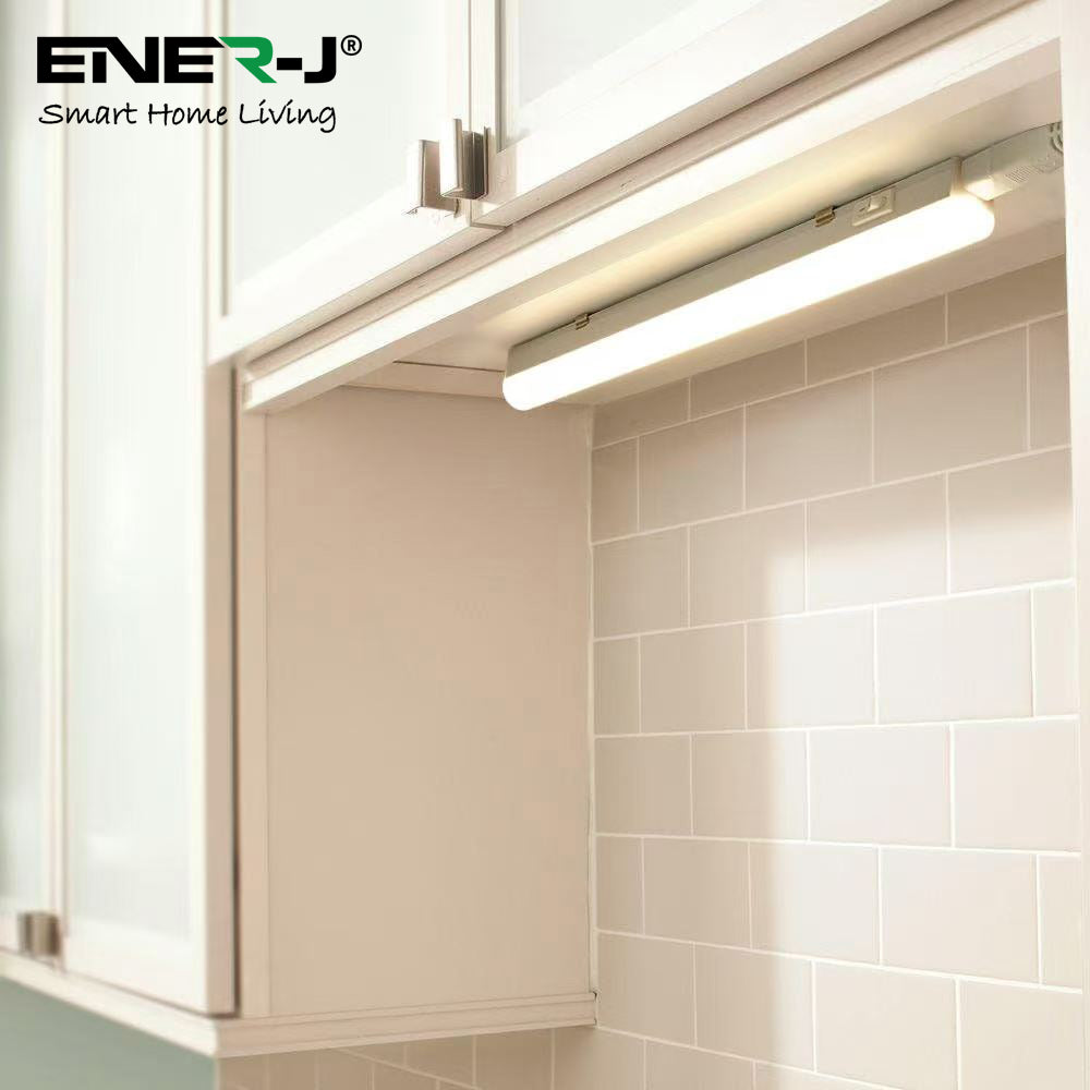 Ener-J 8W LED T5 Batten Light, 60cms, 100 Lm/W, With on/off switch, CCT Switchable, 50cms cable, 3 Years warranty