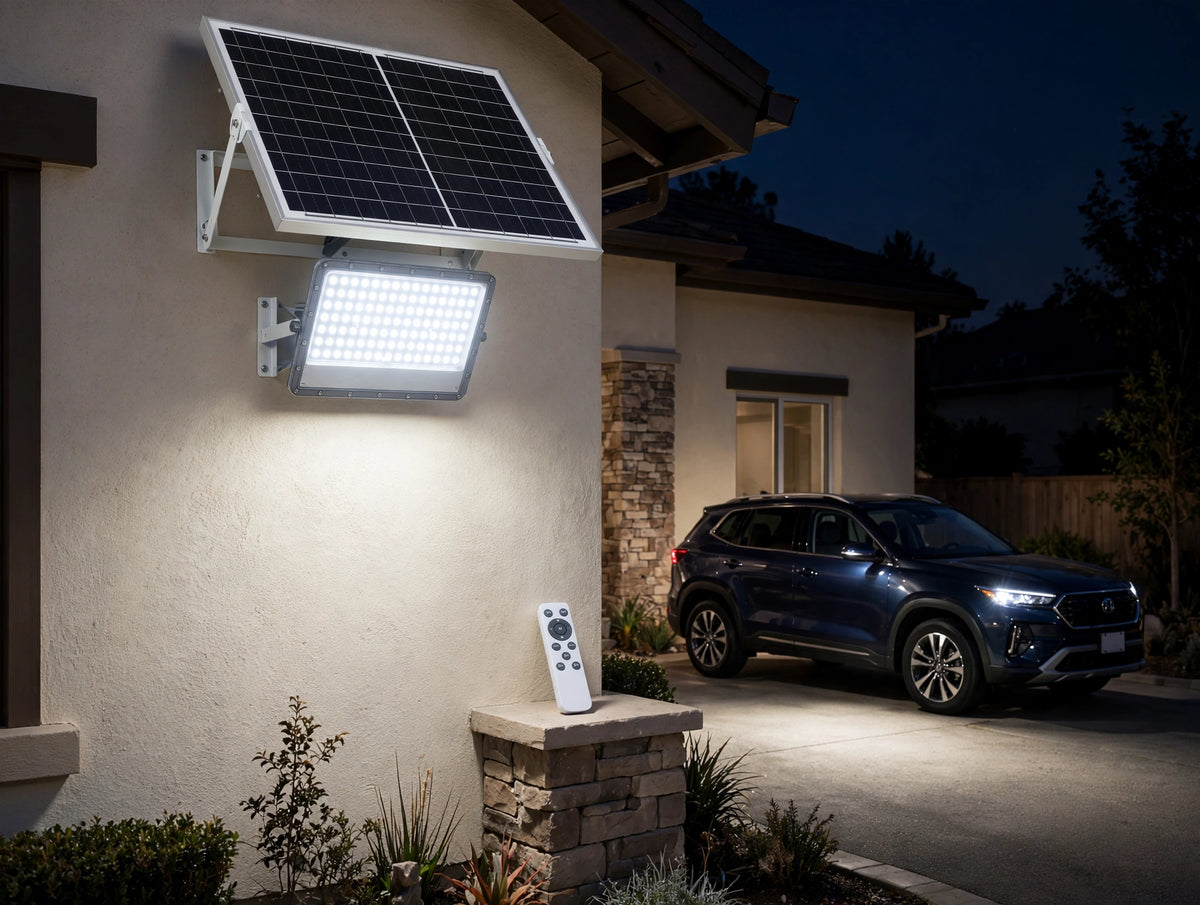 100W Solar LED Floodlight with Motion Sensor