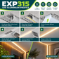 2m Extra Wide Plaster Over LED Aluminium Profile – 76×15mm, Trimless