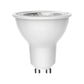 ecolux GU10 LED bulb, white, front view on white background