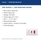 45A switch + 13A switched socket – key specifications