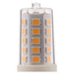 Close-up of G9 LED capsule showing SMD LEDs under clear cover