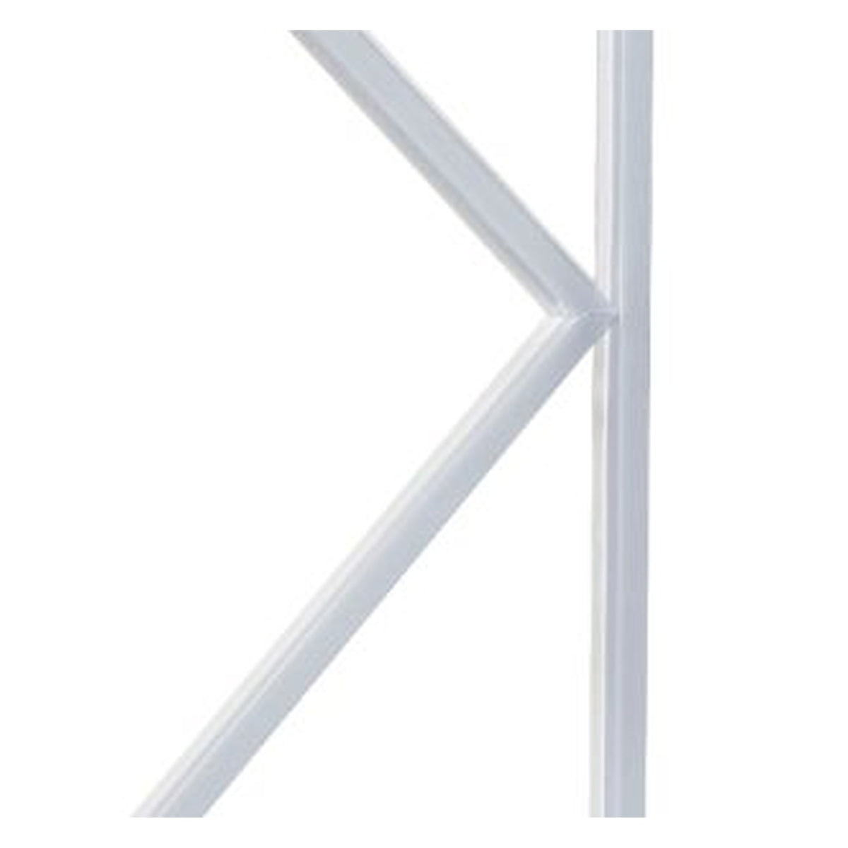 Close-up of the EX-BDLF1 Blue Diamond Linear Frame Light diamond corner joint and slim aluminium frame