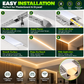 2m Plaster Over LED Aluminium Profile – 54.8 × 12.9mm, Trimless