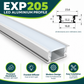 2m Recessed LED Aluminium Profile – 23.6×7mm, Silver