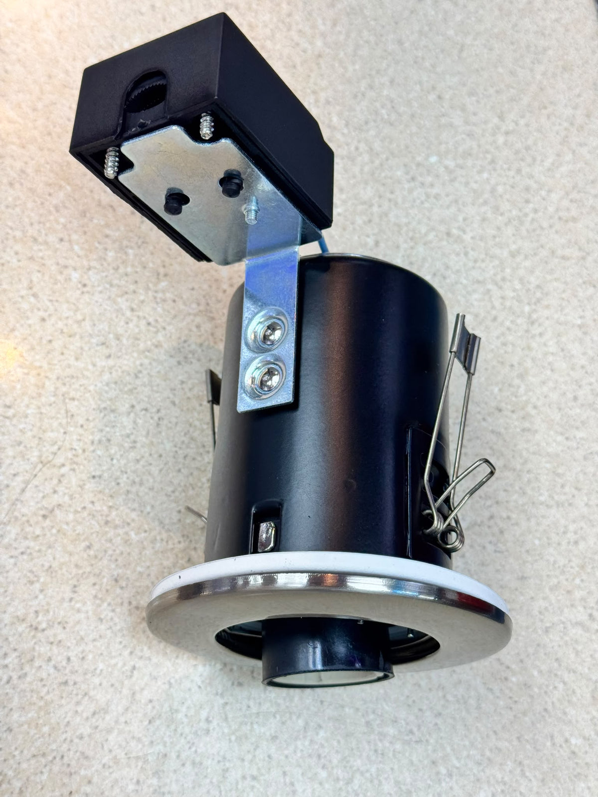 JCC Fireguard JC94002 fire rated downlight - complete fitting with GU10 lamp fitted