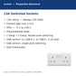 13A switched sockets – key specifications