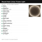 Round Halo Linear Frame Light key facts — 40W, 4000 lumens, 6500K, 591mm, 3-year warranty