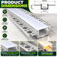 2m Plaster Over LED Aluminium Profile – 54.8 × 12.9mm, Trimless