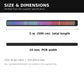 Dimensions of the RGB LED strip: 5 metres total length, 10mm PCB width