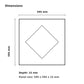 Diamond Linear Frame Light dimensions: 595 x 595 x 15 mm