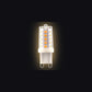 G9 capsule bulb lit, showing warm glow