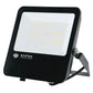 LED Dual Voltage Floodlight 100W – front view, ecolux England, black, no sensor