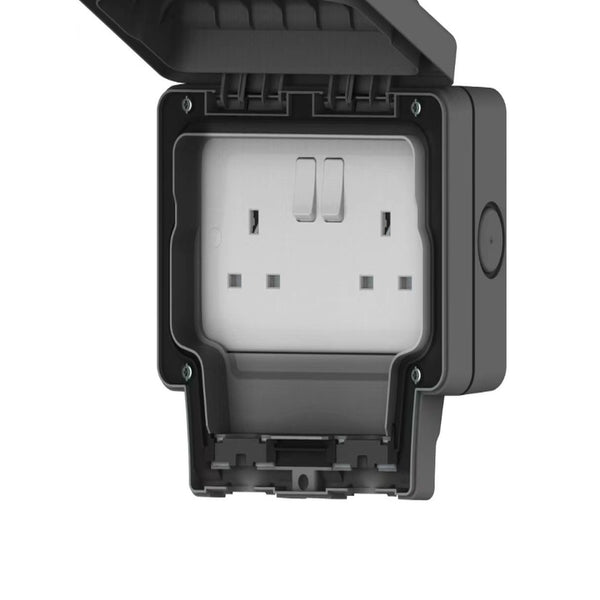 IP66 Weatherproof Socket – 13A 2 Gang Switched Outdoor Socket secondary image