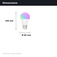 ecolux Smart Bulb B22 dimensions – 60mm diameter x 108mm long
