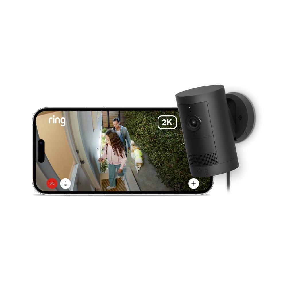 Ring Outdoor Camera Plus (Plug-in) | 2K Black