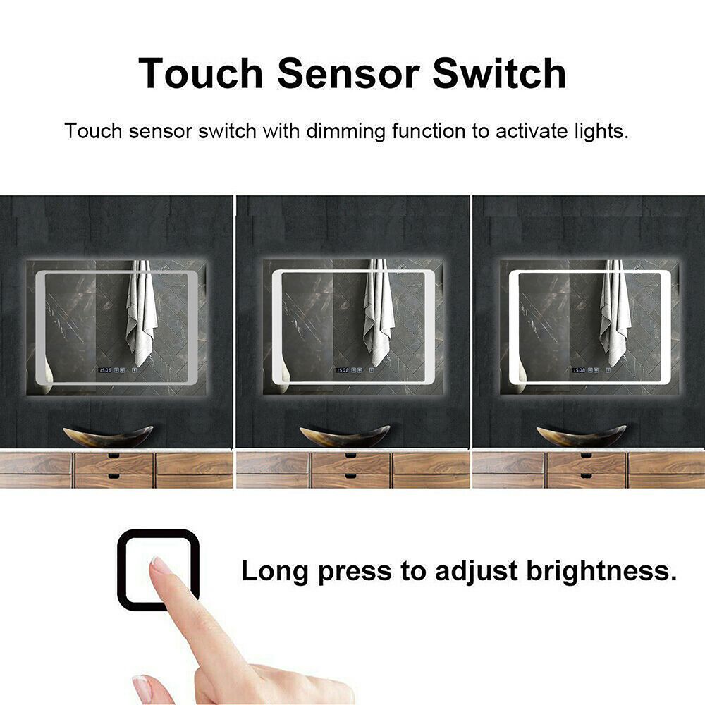 Ener-J LED Mirror 800mm x 600mm with Bluetooth Speaker, CCT Changing & Touch Sensor