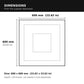 Greek Key linear frame light dimensions: 600 by 600 millimetres, 23.62 by 23.62 inches