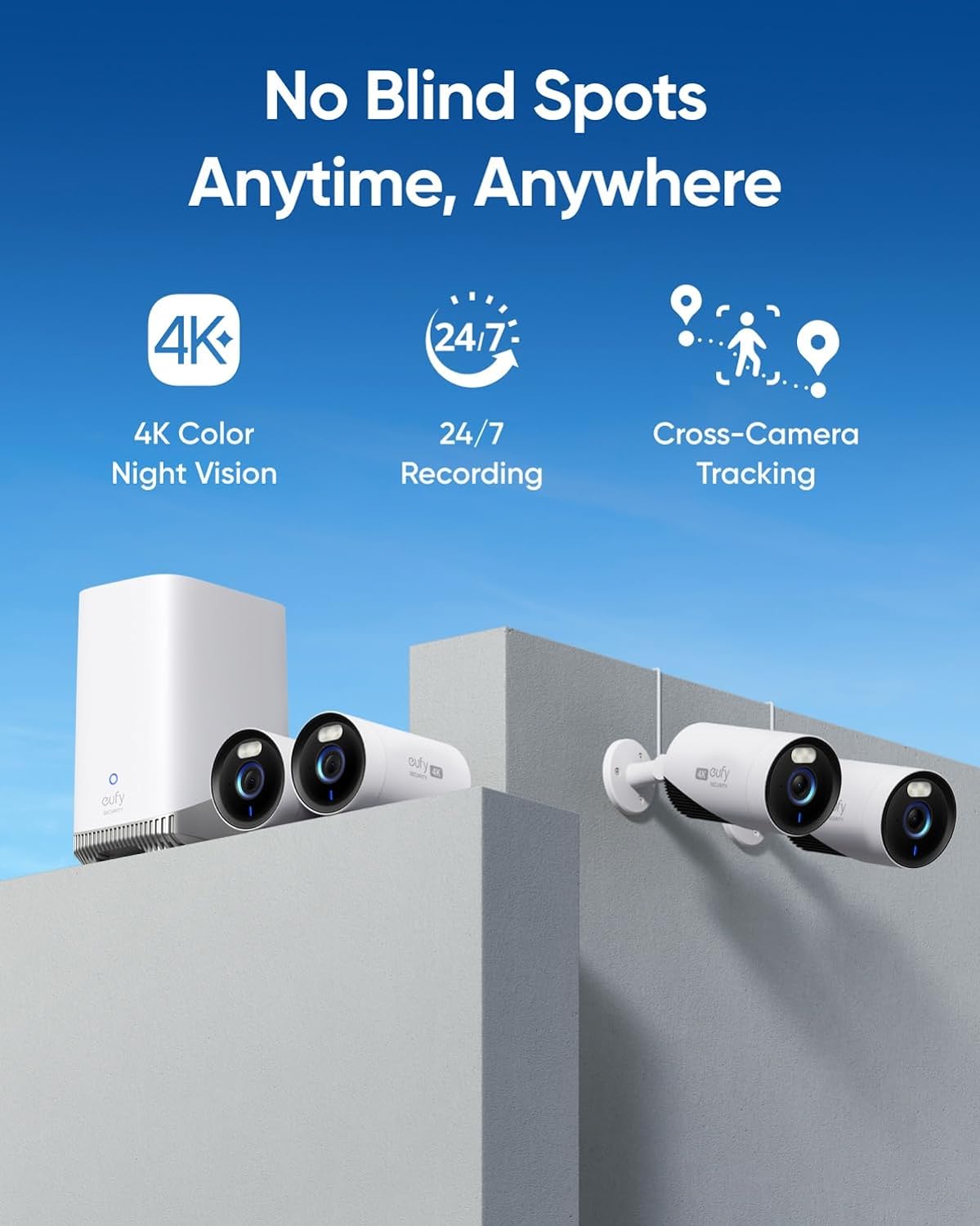 EufyCam 4K Ultra HD E330 Add-On Camera - 24/7 Smart Protection (Professional)