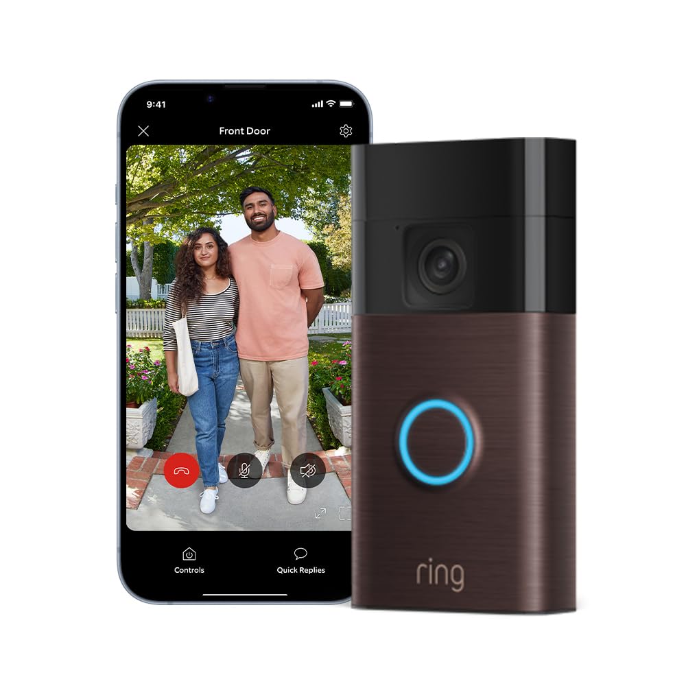 Ring New Battery Video Doorbell (Gen 3) with Chime - Venetian Bronze *BUNDLE*