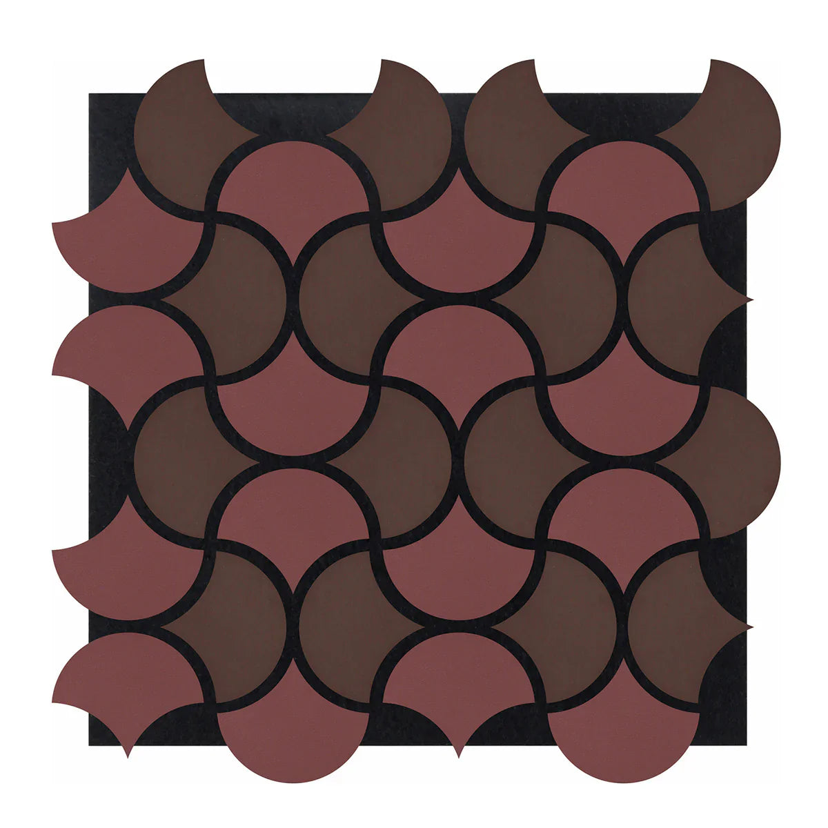 Ener-J Wave Arc Design Acoustic Wall Panel - Soundproof PET + MDF Size: 665 x 665 x17 mm (Pack of 4)