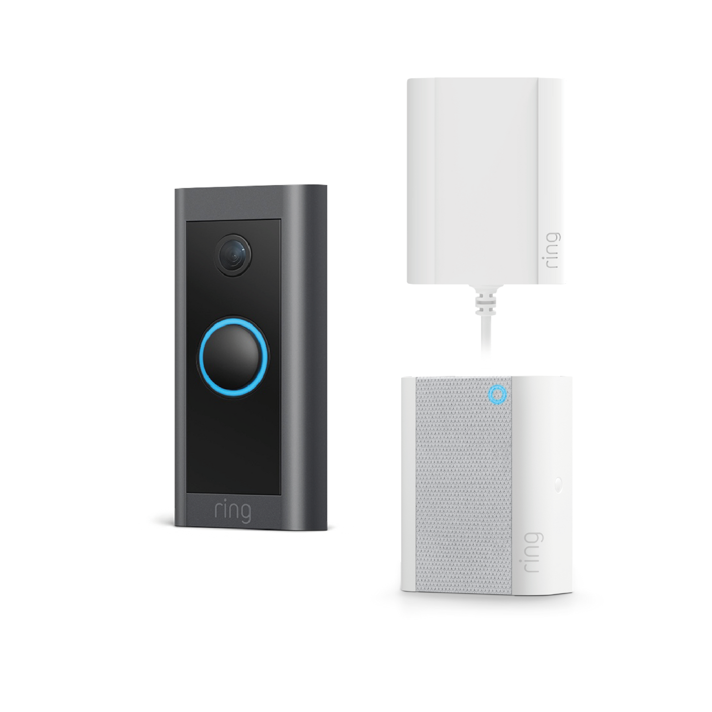 Ring Video Doorbell Wired With Chime & Plug in Adapter (Gen 2) *BUNDLE*