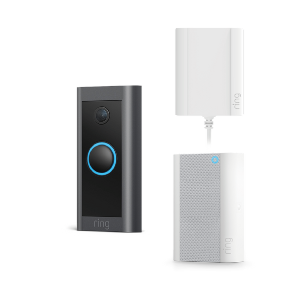 Ring Video Doorbell Wired With Chime Pro & Plug in Adapter (Gen 2) *BUNDLE*