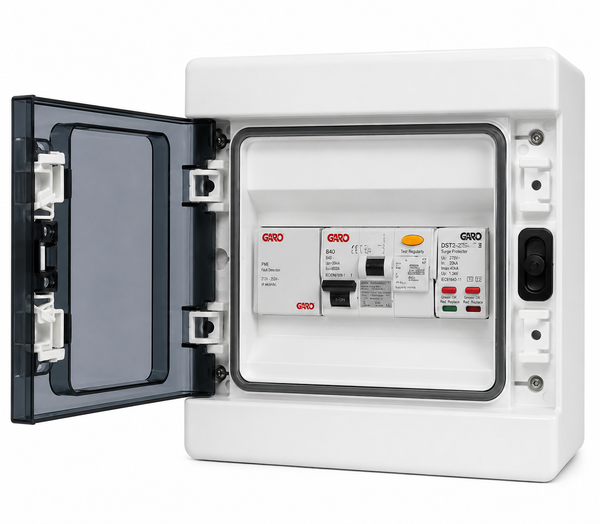 GARO GCS8EV40PME 8-Way EV Consumer Unit | 40A RCBO & PME