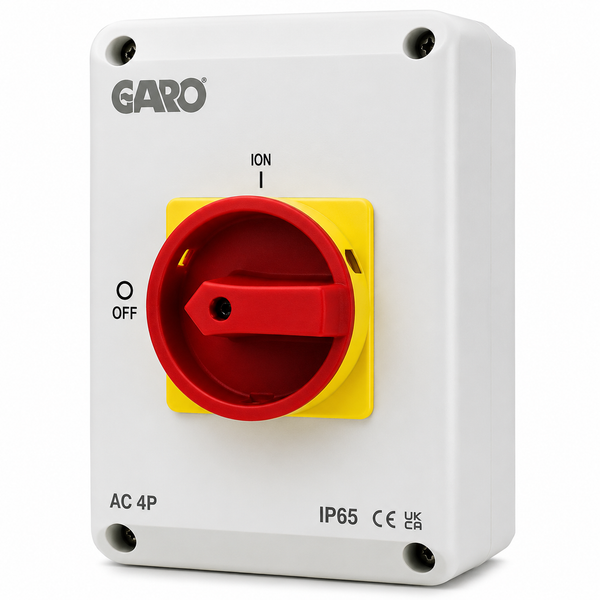 GARO SIAC420IP65 20A 4 Pole AC Isolator Switch | IP65 3P+N Safety Switch