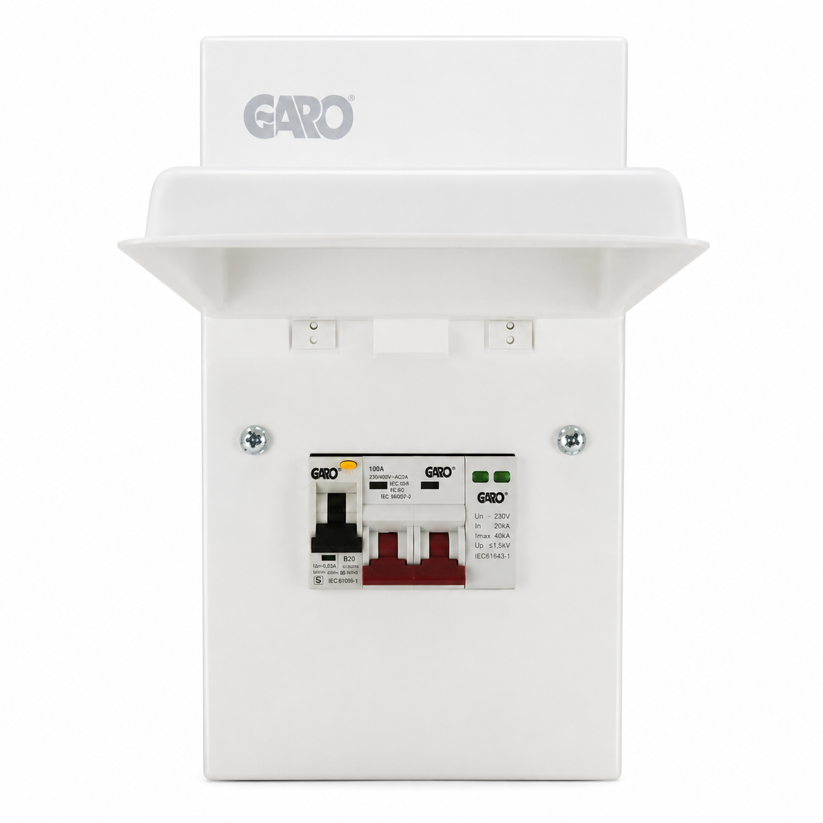 GARO GS4SOL 4-Way PV Consumer Unit with SPD & Bi-Directional RCBO