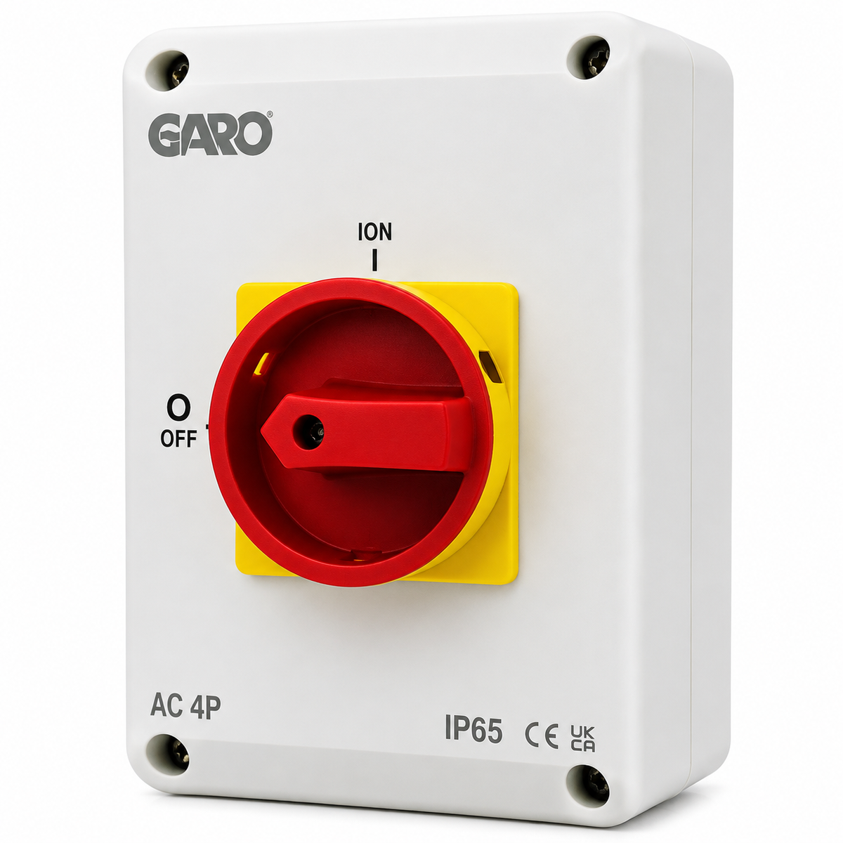 GARO SIAC425IP65 25A 4 Pole AC Isolator Switch | IP65 3P+N Safety Switch