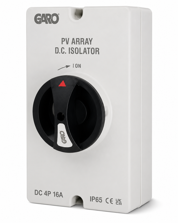 GARO SIDC416IP65 16A 4 Pole 1500V DC Solar Isolator | IP65
