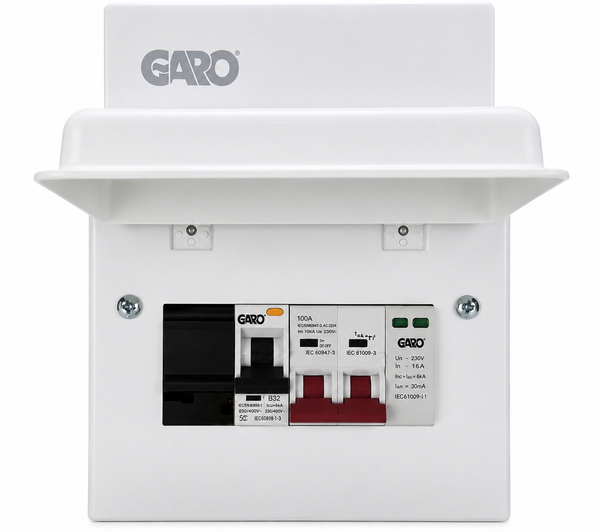 GARO GS6SOL 6-Way PV Consumer Unit with SPD & Bi-Directional RCBO