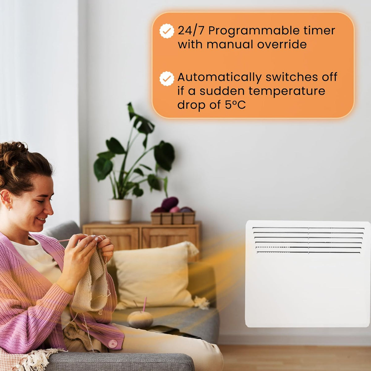 Devola DVS1000W 1000W panel heater – image 7 of 9