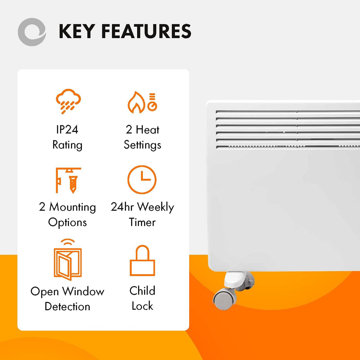 Devola DVS1500W 1500W panel heater – image 8 of 9