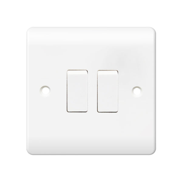 White Plastic Plate Switches – 1, 2 & 3 Gang, 1 Way / 2 Way secondary image