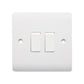 ecolux EXV304 white 2 gang 2 way plate switch