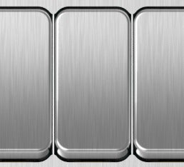 Close-up of brushed steel 3 gang switch rockers