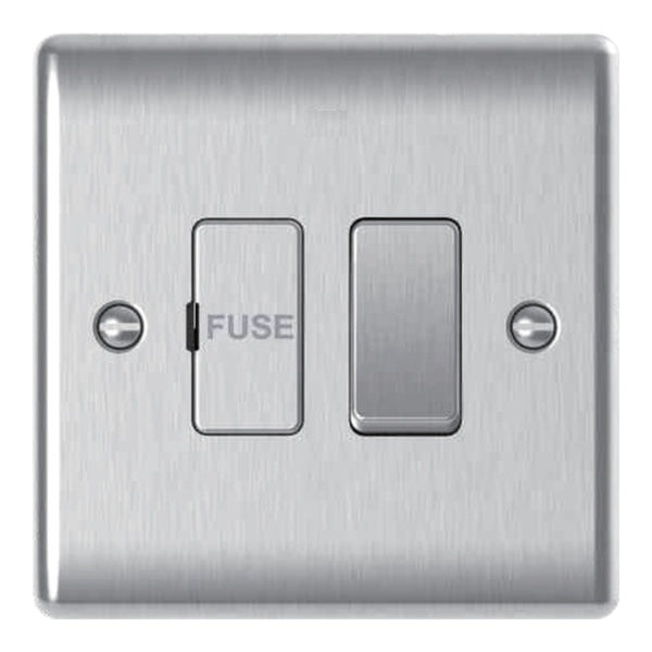 Brushed Steel 13A Fused Connection Units – Unswitched, Switched & Flex Outlet secondary image