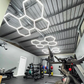 5-grid hexagon LED frame light