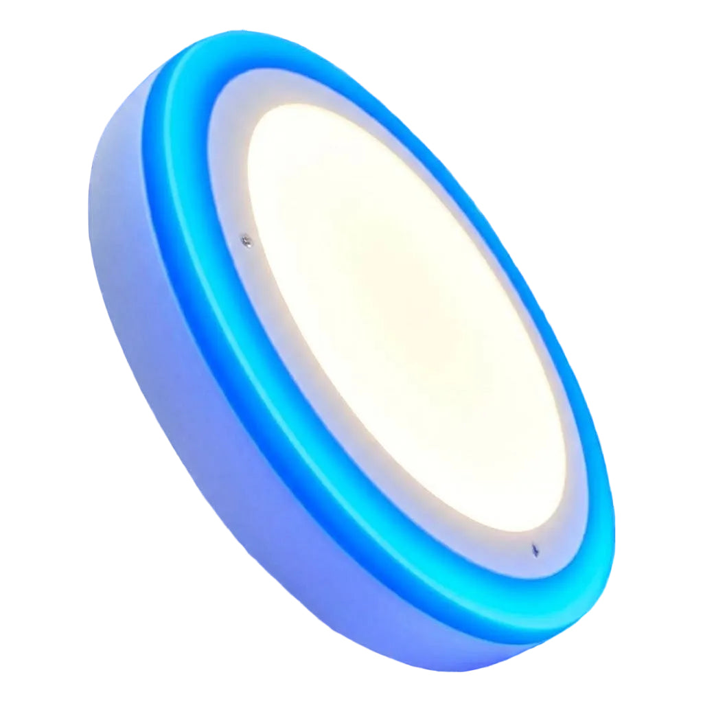 18+6W blue edge panel - lit with blue edge, angled