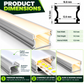 2m Deep LED Aluminium Profile – 16.8×14.3mm, Silver