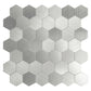 Ener-J Large HexaStyle Aluminum Peel & Stick Tile, Size: 290 x 288 x 4 mm (Pack of 4)