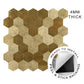 Ener-J Large Luxe Gold HexaStyle Aluminum Peel & Stick Tile, Size: 290 x 288 x 4 mm (Pack of 4)