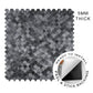 Ener-J Reflective Scallop-Pattern Peel & Stick Aluminum Tile, Size: 295 x 300 x 4 mm (Pack of 4)