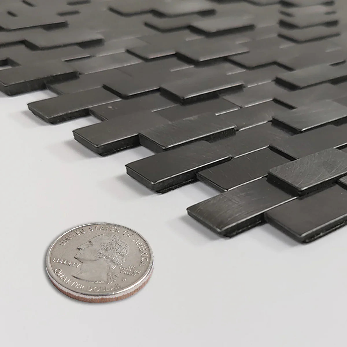 Ener-J Urban Alloy Pattern Peel & Stick Aluminum Tile, Size:300 x 300 x 4 mm (Pack of 4)