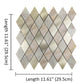 Ener-J Rose Gold Slate Diamond Pattern Peel & Stick Aluminum Tile, Size:295 x 295 x 4.5 mm (Pack of 4)