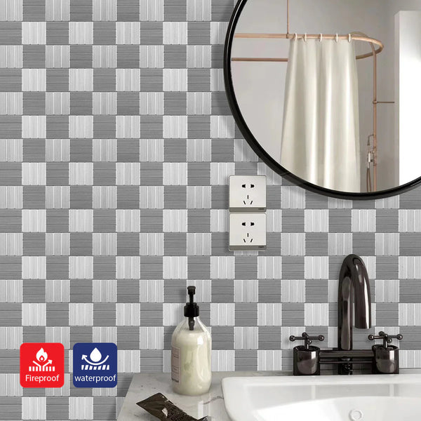 Ener-J Linear Glow Peel & Stick Aluminum Tile, Size: 300 x 300 x 4 mm (Pack of 4) secondary image