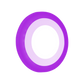 Round Edge Recessed LED Panel - purple edge glow, white centre