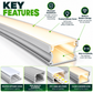 2m Deep LED Aluminium Profile – 16.8×14.3mm, Silver